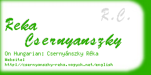 reka csernyanszky business card