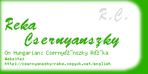 reka csernyanszky business card